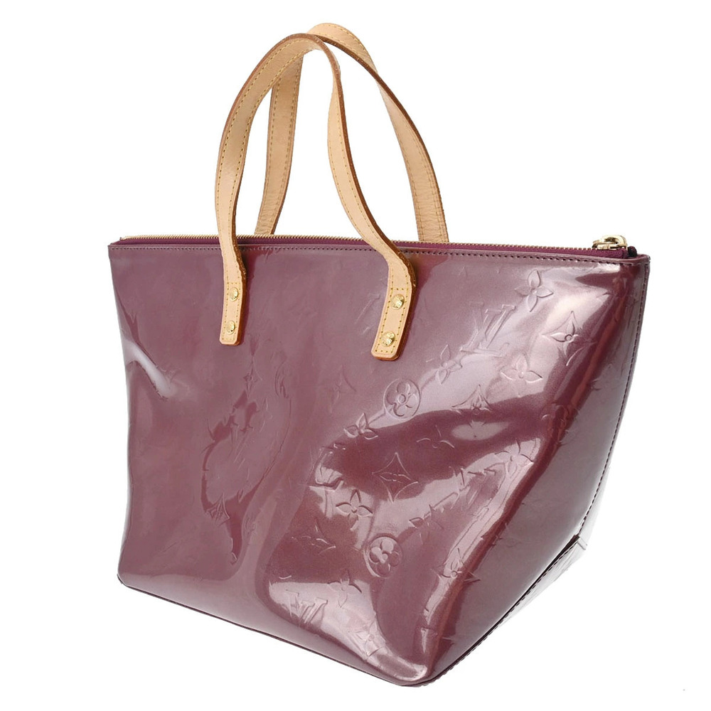 Louis Vuitton Vernis Handbag Violet Bellevue Monogram Brown